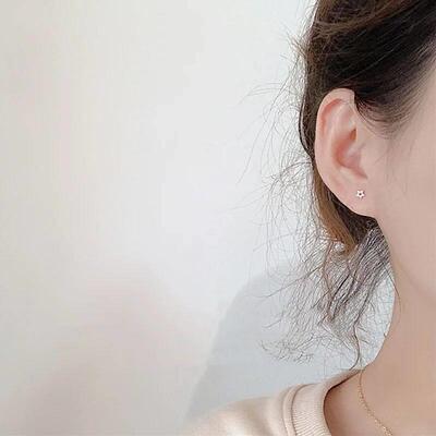 Korean Mini Small Heart Stars Stud Earrings For Women Studen