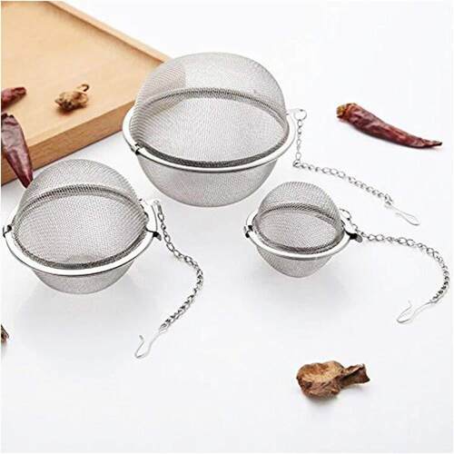 Mesh Tea Ball Infuser Strainers不锈钢茶球过滤网球器煲汤料包