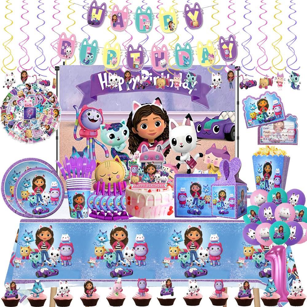 Cartoon Gabby Dollhouse Baby Shower Decoration Girl Birthday