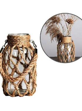 Glass Vase Holder Florals Container Handwovens Twines Net