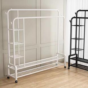 Double Rods Clothes Rack,Clothing Rack Hanging Wardrobe Rack