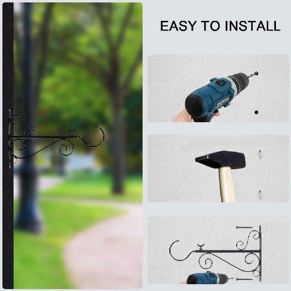 Wall Plant Hanger Adjustable Wall Hanging Rack Iron Wall