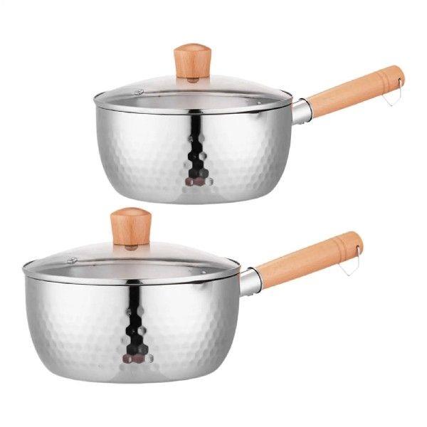 Japanese Saucepan with Glass Lid Small Pot Soup Pot for