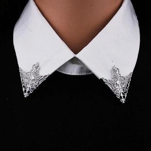 Fashion Triangular Collar Pin Hollow Brooch Collar Corner