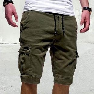 Men s Washed Cotton cargo shorts casual short pants for Male