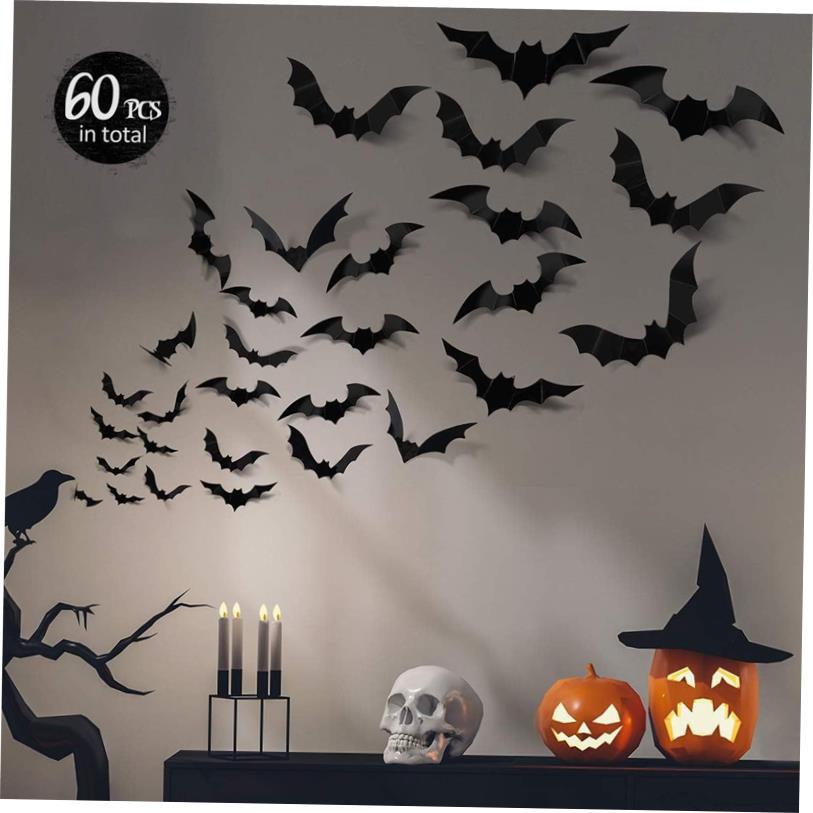 PETthree-dimensional bats for Halloween decorations on walls