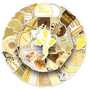 50张泰勒专辑fearless贴纸Taylor霉霉歌手歌词周边手账行李箱贴纸