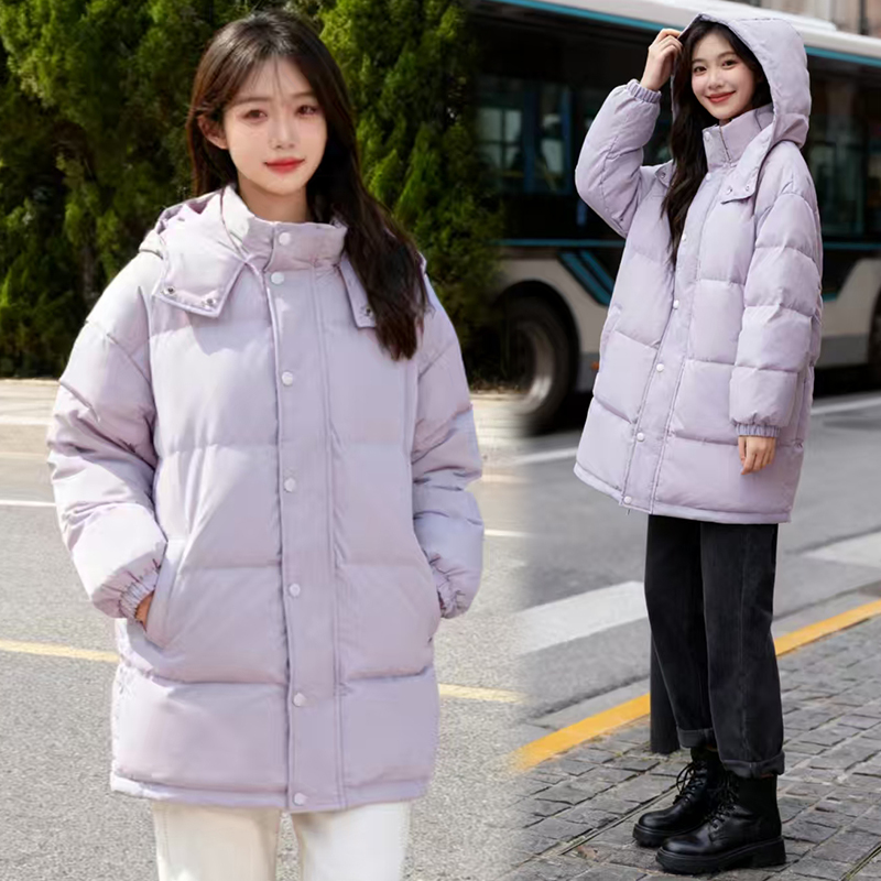 陆小团团羽绒棉服外套oversize棉袄冬装面包服韩系温柔小个子棉衣
