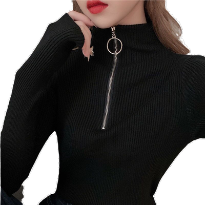 半高领韩版长袖秋冬纯色