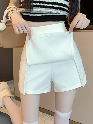 白色西装短裙女小个子夏季