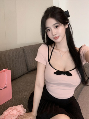 美式复古甜辣妹U领性感露