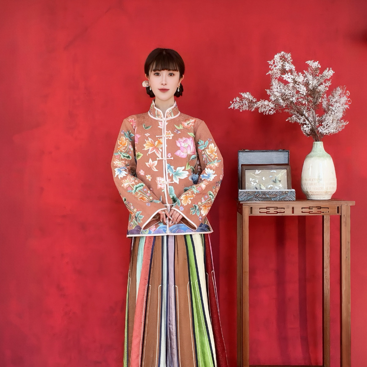 【彩绦阑干】重工彩虹古法中式马面裙