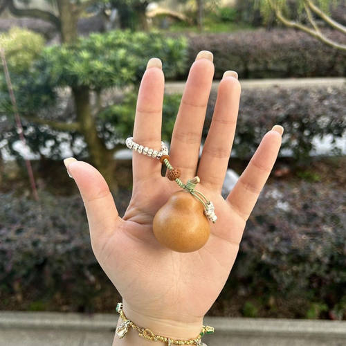 天然文玩葫芦手把件星月迷你菩提绕指柔指环学生款手捻文艺男女