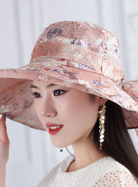 胭涩太阳帽休闲甜美女春夏