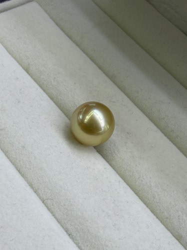 正茶金南洋金珠12.8mm正圆单珠【G*DQ37009】