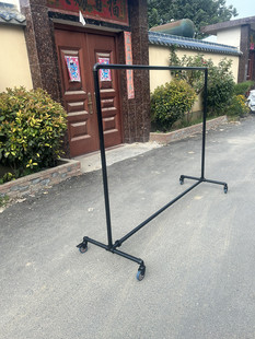 水管晾衣架服装店展示架水管龙门架落地衣帽架铁艺挂衣服阳台晾晒