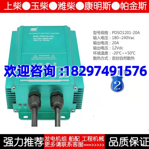 PDSO1201-20A 2401-20A 发电机电瓶蓄电池智能充电器浮充品鼎
