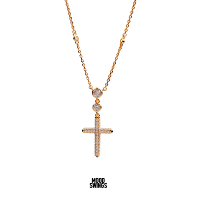 情绪波动925银十字架锁骨链