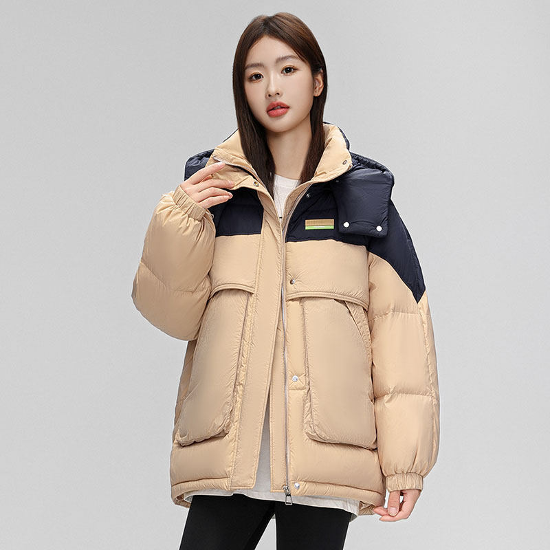 冬季新款连帽女士羽绒服加厚保暖显瘦遮肉时尚百搭外套