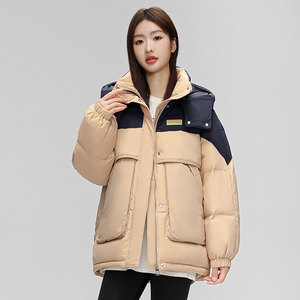 冬季新款连帽女士羽绒服加厚保暖显瘦遮肉时尚百搭外套