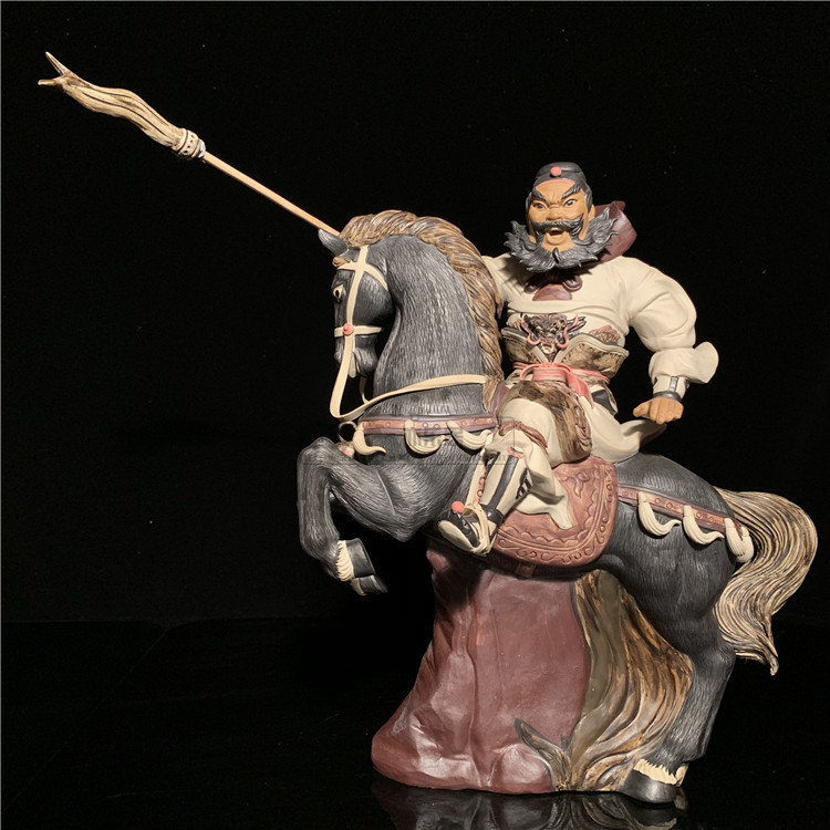 石湾公仔陶瓷玄关三国演义装饰品