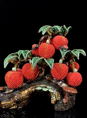 荔枝摆件家居客厅装饰品乔迁送礼