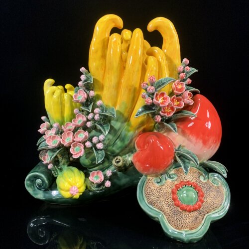 佛手瓜摆件客厅陶瓷乔迁送礼招财