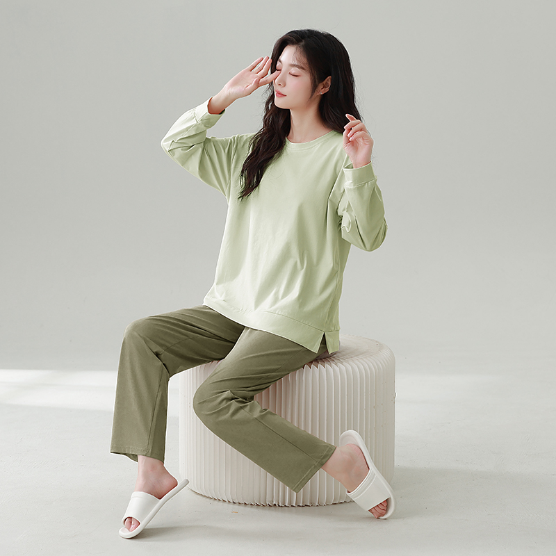 康妮雅纯棉睡衣带胸垫一体家居服