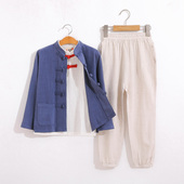 男童国风民族服装 宝宝唐装 民国复古 儿童汉服男孩春秋款 高端新中式