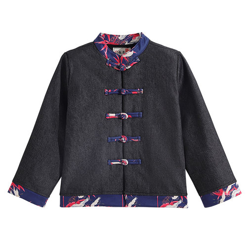 加绒儿童唐装外套秋冬季