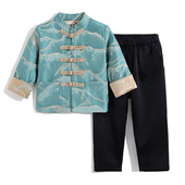 外套周岁礼服儿童春秋衣服2026拜年 高端中国风男宝唐装 新中式 童装