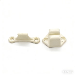 白色塑料门窗钩五金配件固定搭扣连接件门吸门碰静音防撞方形门碰