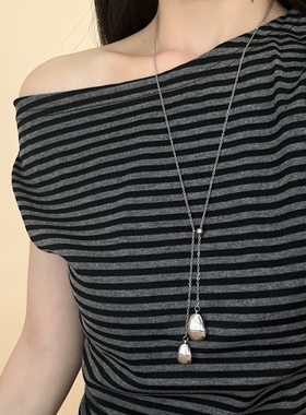 极简风水滴吊坠项链女2025新款