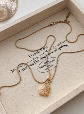 不规则几何吊坠毛衣链女2025新款