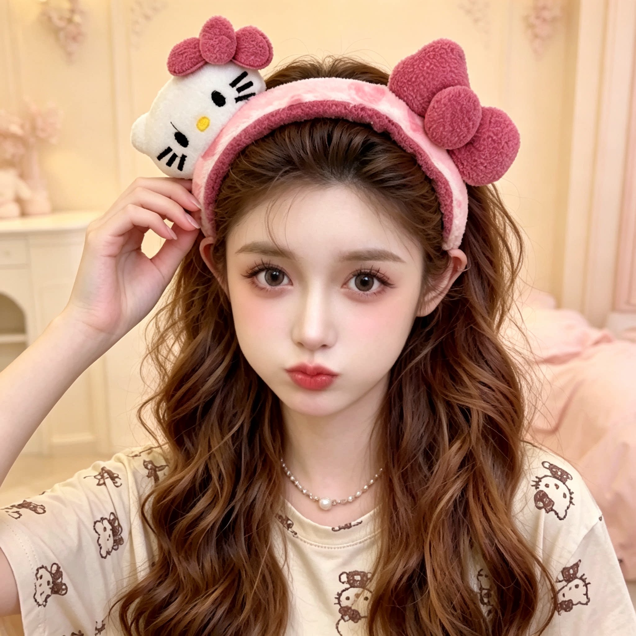 豹纹甜美可爱毛绒发箍女款蝴蝶结2026新款少女日常洗脸头饰头箍潮