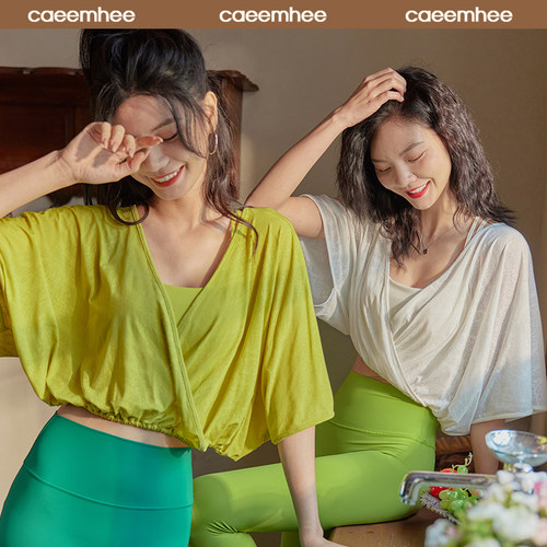 瑜伽运动瑜伽短袖罩衫卡益