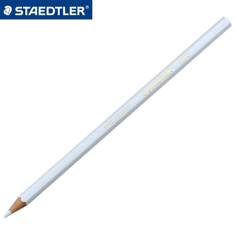 德国进口施德楼服装布用水溶铅笔水洗笔 布料点位水消笔白色124-0