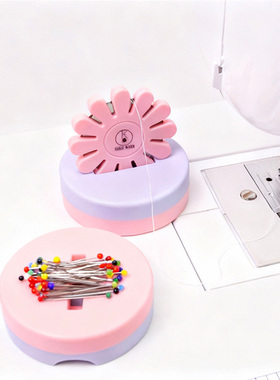 花朵形磁吸针盒断线器 磁力吸针器磁石收纳器 便携式割线器切线刀