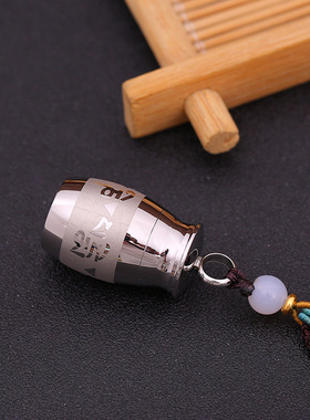 速效救心丸挂脖随身药瓶子空心小福袋可打开老人急救药盒挂件项链