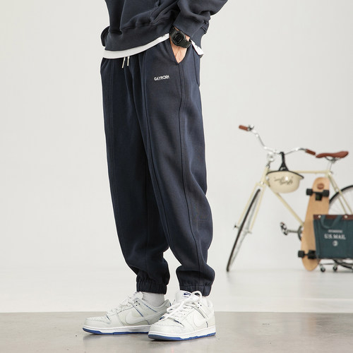 oo春秋季休闲薄款卫裤纯色抽绳