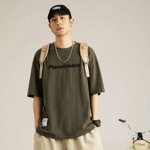 男士印花圆领日系百搭短袖上衣