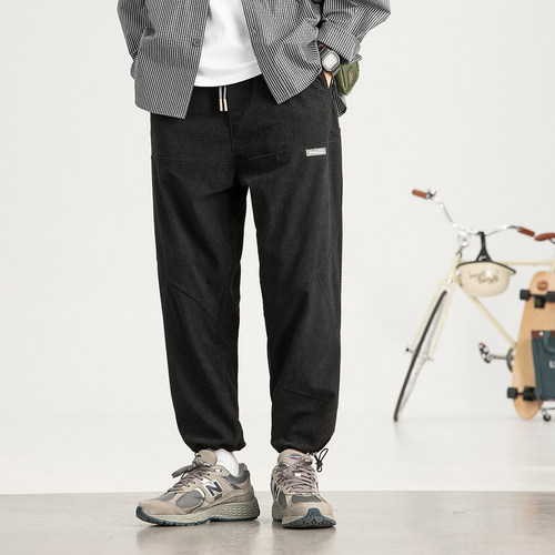 oo春秋季男士复古修身休闲裤