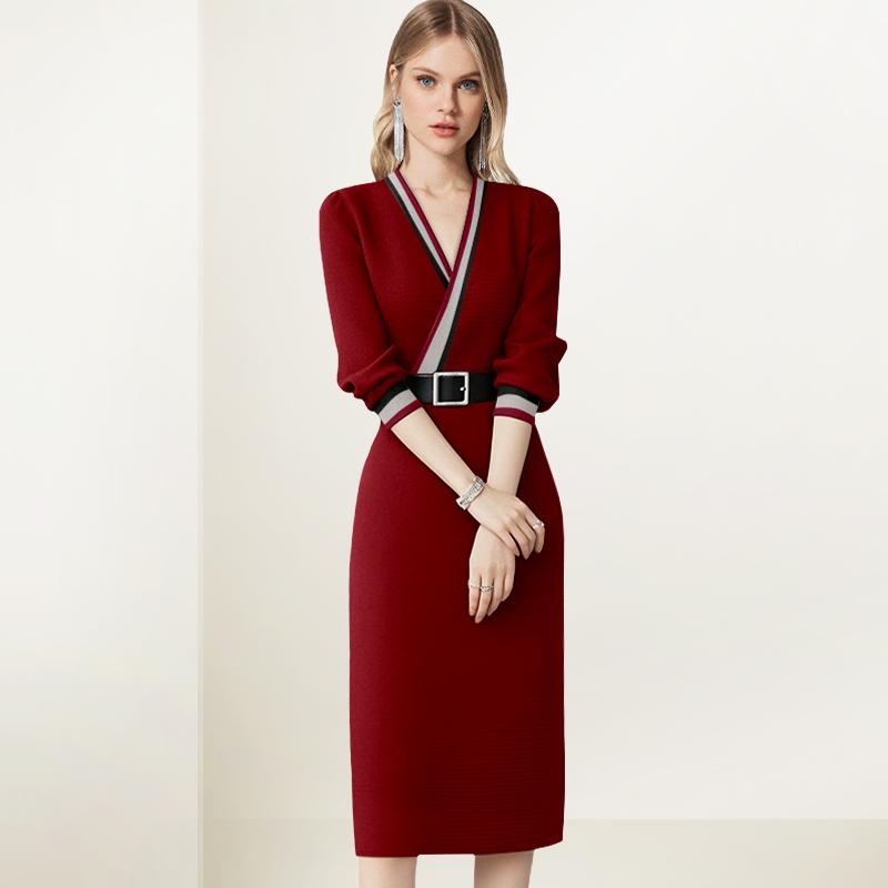 OL职业收腰显瘦连衣裙