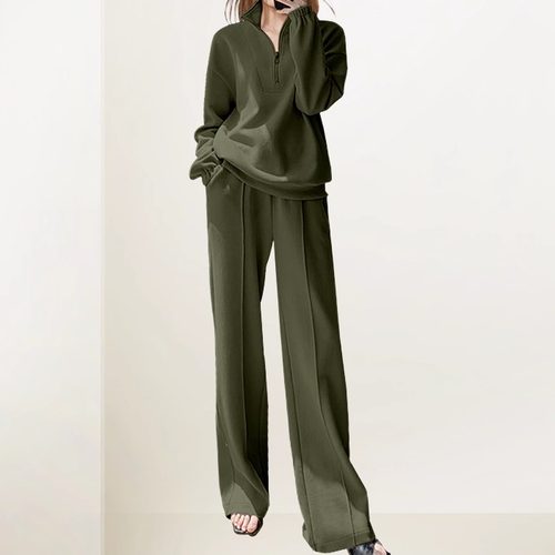 简约休闲时尚裤子套装2025年秋冬季新款时髦套头卫衣裤减龄两件套