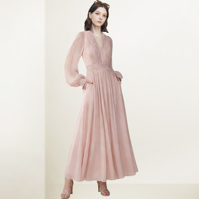 法式优雅气质连衣裙长袖