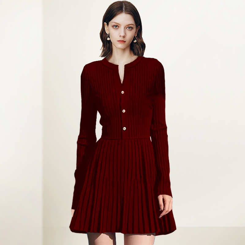 气质收腰显瘦洋气百褶A字裙