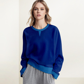 时尚 上衣 洋气宽松休闲长袖 设计感撞色假两件卫衣女2026年春季 新款