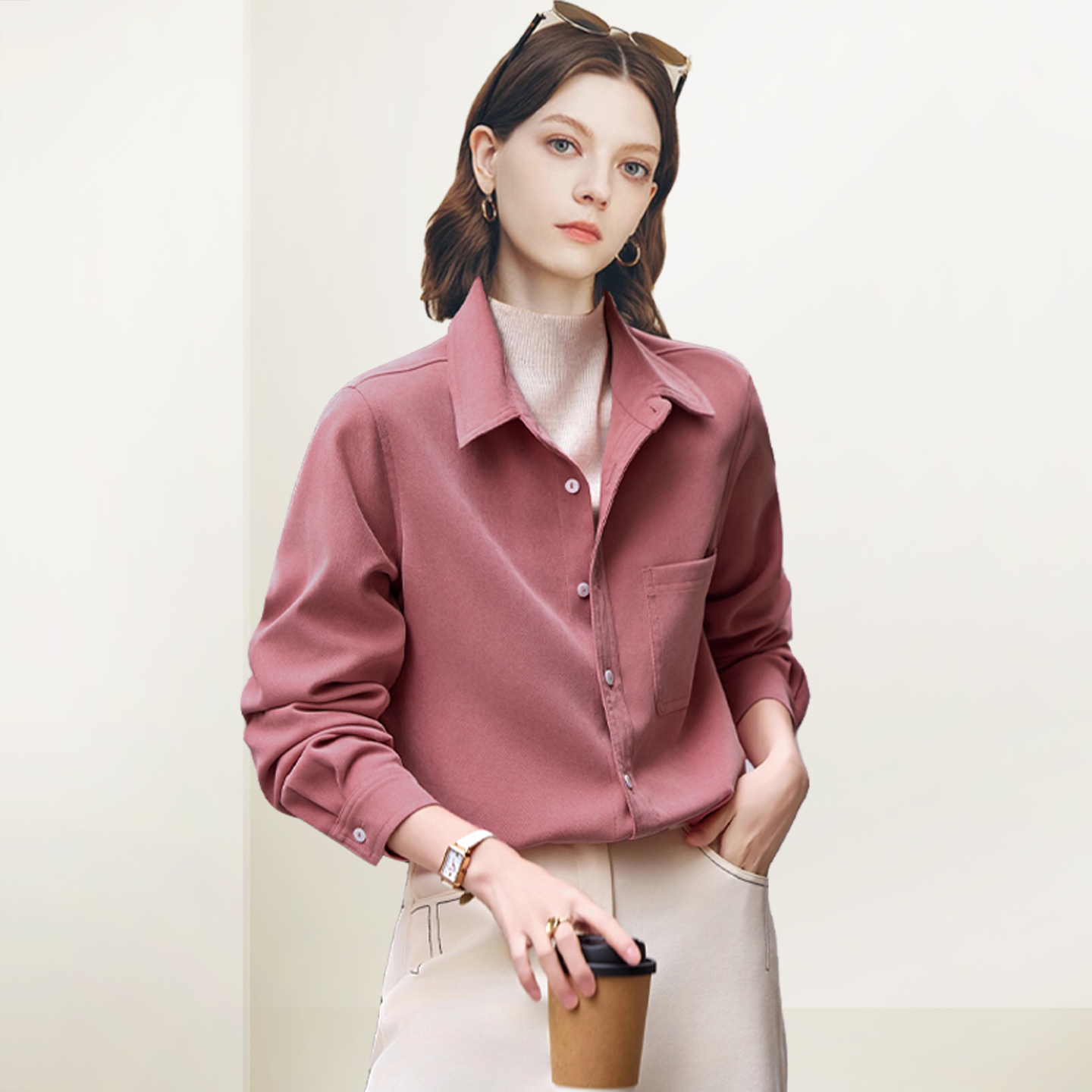 职业通勤港味减龄气质百搭衬衣