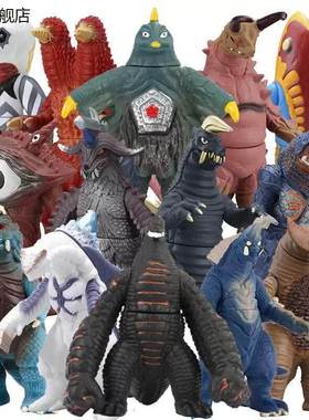 奥特玩具软胶怪兽大号EX雷德王哥莫拉玩偶儿童玩具加恩Q五帝王