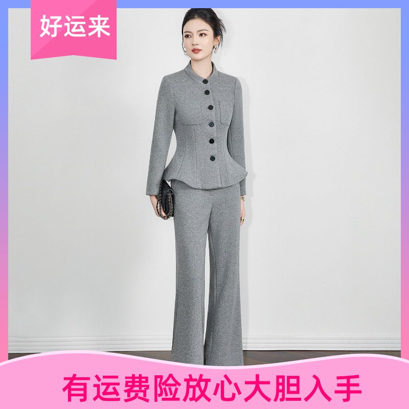-南油羊毛呢职业装女神范收腰西